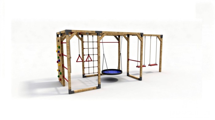 Kreatywny plac zabaw z drewna