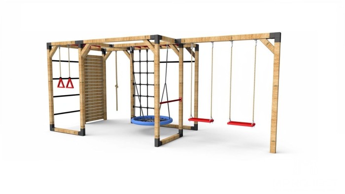 Kreatywny plac zabaw z drewna