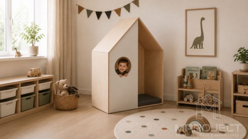 Kryjówka ze sklejki baza dla dzieci do pokoju