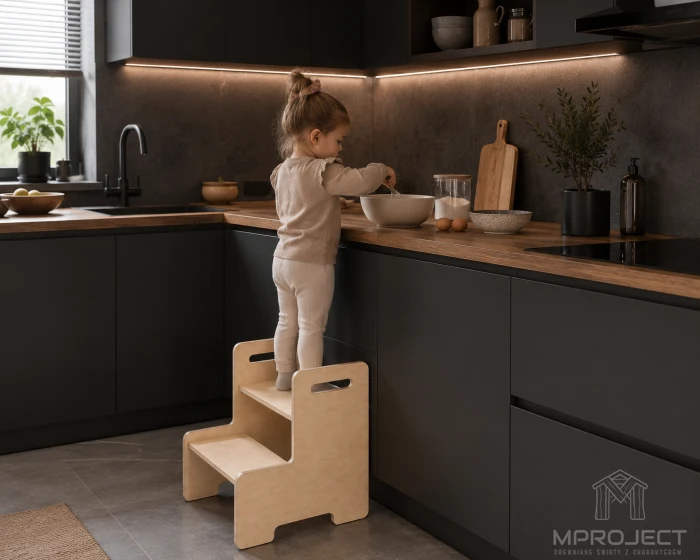 Kitchen Helper Montessori z MDF lub sklejki 18mm