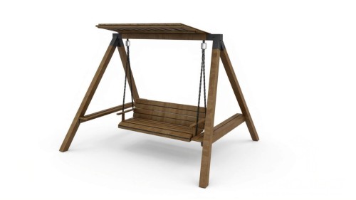 zadaszona huśtawka ogrodowa