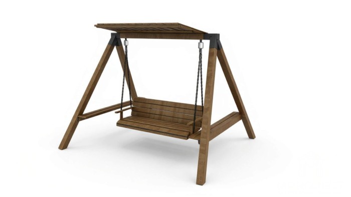 zadaszona huśtawka ogrodowa