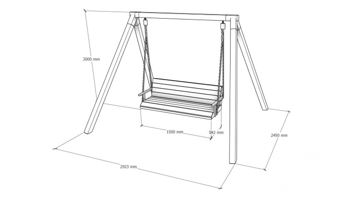 Klasyczna huśtawka ogrodowa
