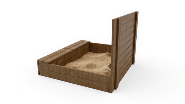 edukacyjna piaskownica z tablicą