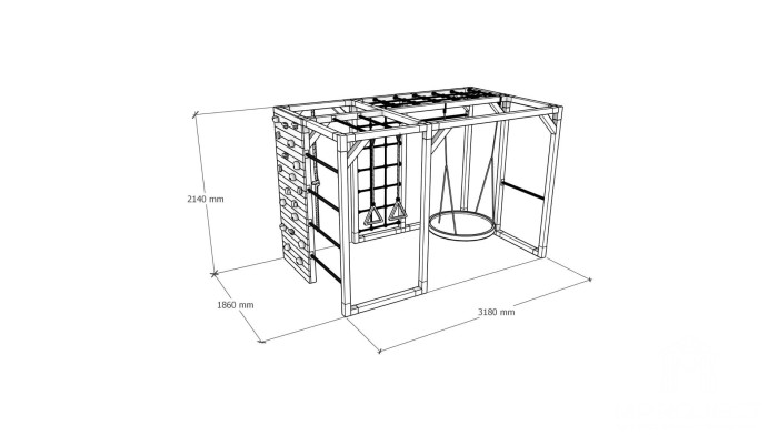 Interaktywny plac zabaw z drewna