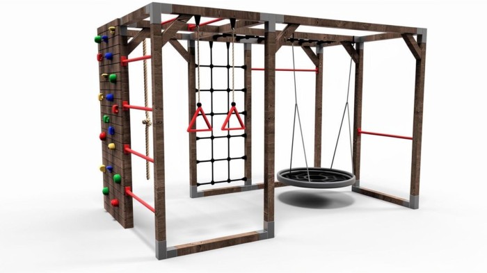 Interaktywny plac zabaw z drewna