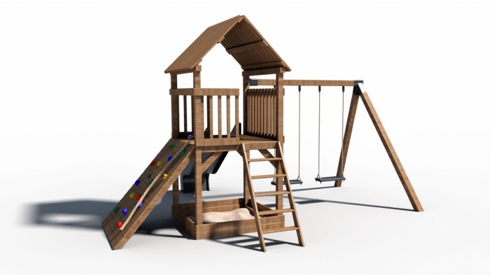 Integracyjny plac zabaw z drewna