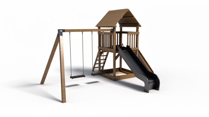 Integracyjny plac zabaw z drewna