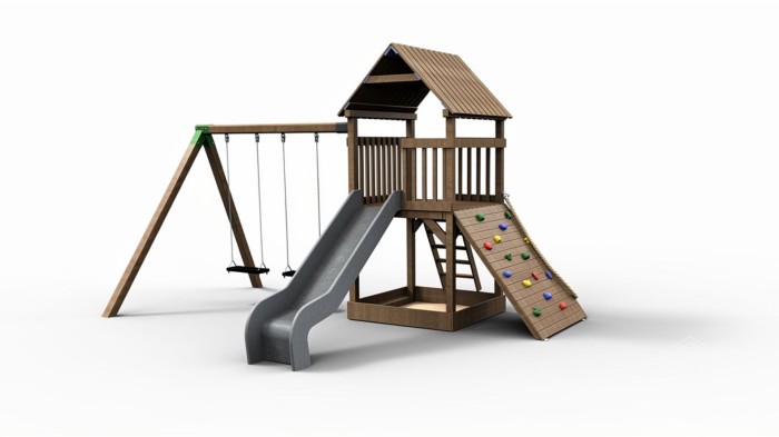 Integracyjny plac zabaw z drewna